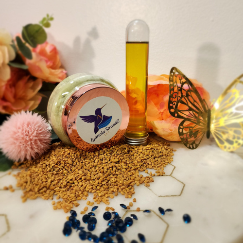 🌱 Deep Conditioning Mask – "The Emerald Crown Masque"